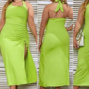 Plus Neon Cotton Dress
